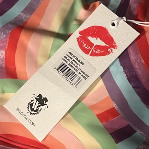 NWT Wildfox Longline Soleil Bra | Soleil Small Stripes - Picture 7 of 10